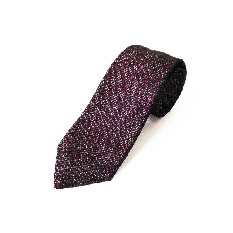 vibrant silk necktie designs for wedding events-Kasuri Mix Thai Tie (Wine x White)