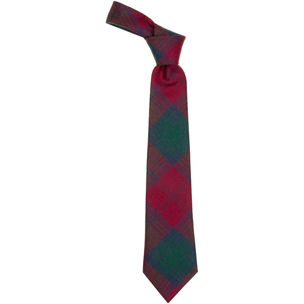 high-end silk necktie options for office wear-Pure Wool Lindsay Modern Tartan Tie