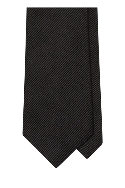 high-end wedding silk necktie sets for men-M.J. Bale - Mauricio Silk Tie - Black