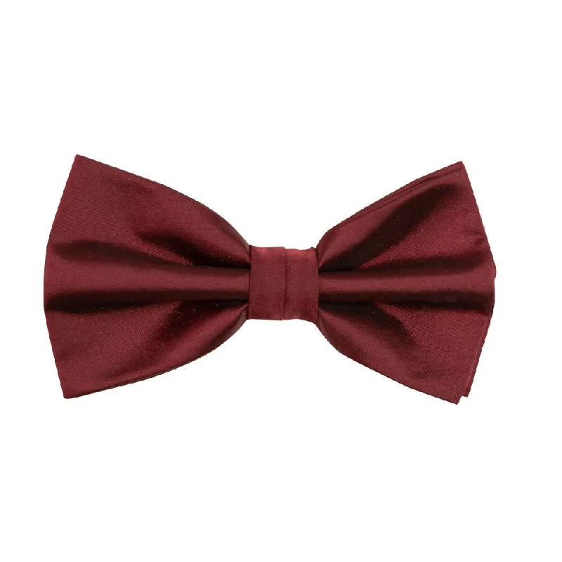 stylish silk necktie combinations for weddings-Mens Bow Tie - Burgundy