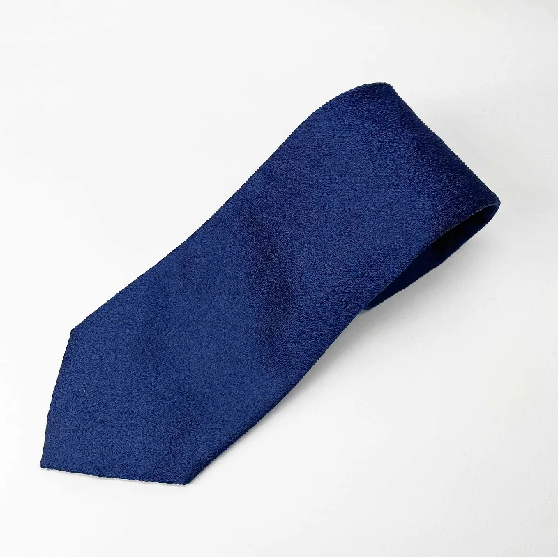 unique wedding silk necktie sets-Navy Blue Italian Silk Tie