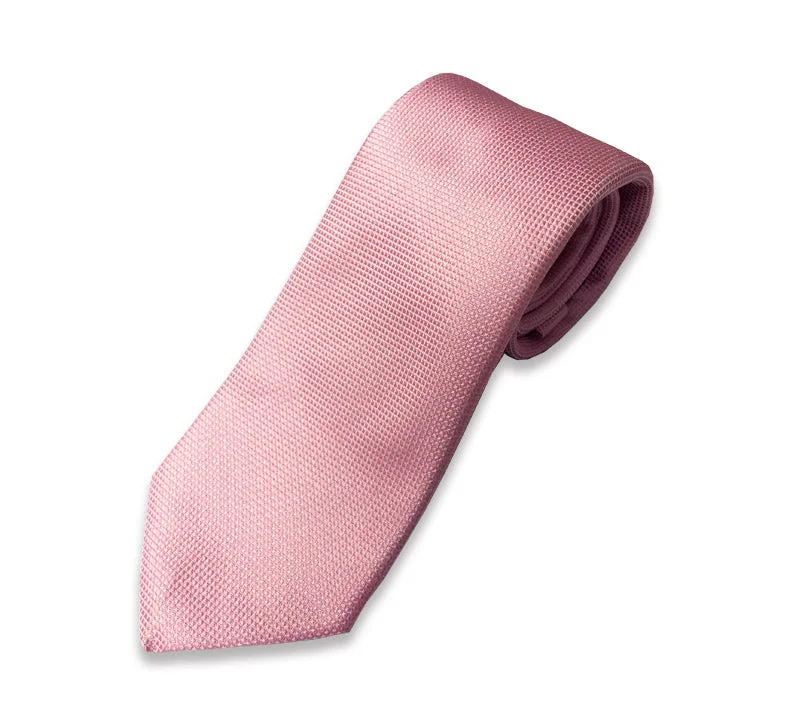 high-end silk necktie options for business events-Pink Textured Tie