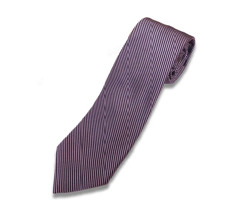 stylish silk necktie sets for wedding parties-Purple Stripe Tie