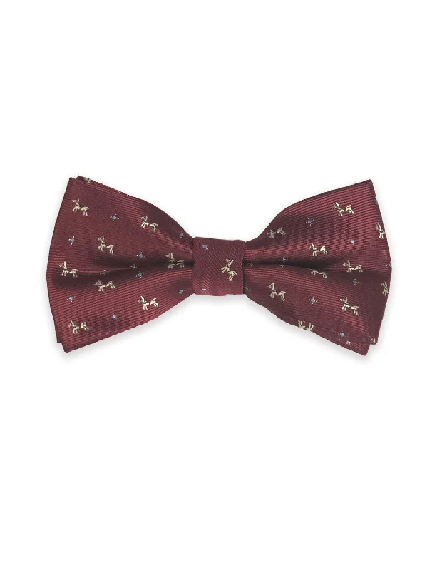 premium silk necktie combinations for business events-Red Horse Bow Tie