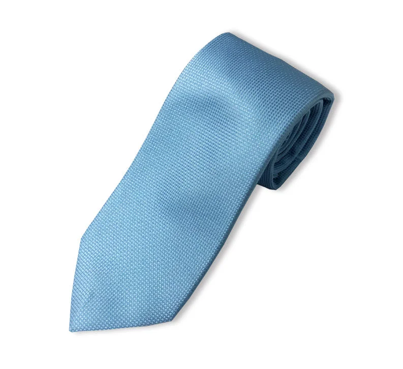 vibrant silk necktie colors for wedding celebrations-Sky Blue Textured Tie