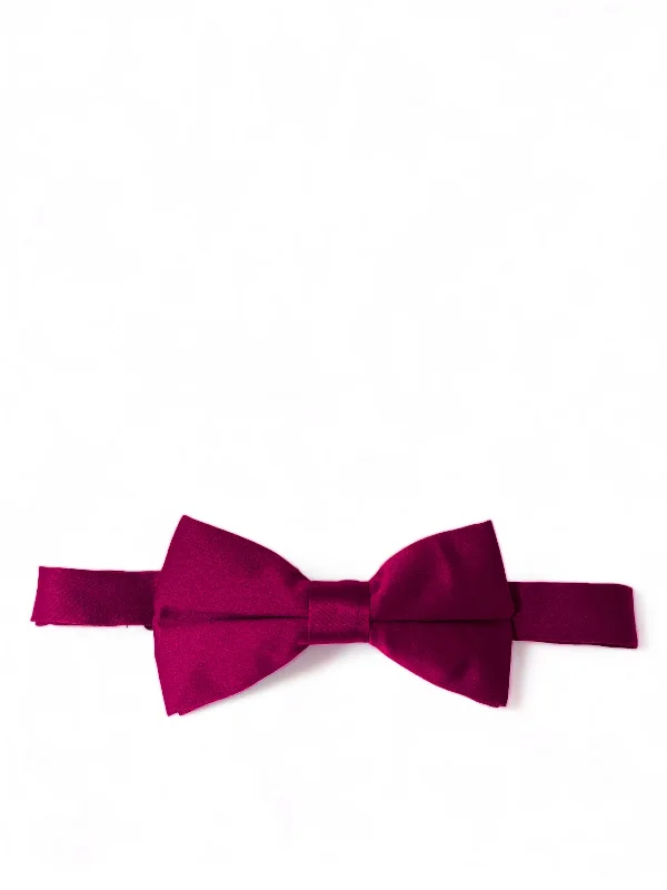 unique silk bow ties for weddings-Solid Bittersweet Pre-Tied Bow Tie