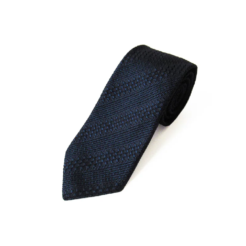 affordable silk necktie designs for weddings-Tango Jacquard Thailand Tie (Dark Navy)