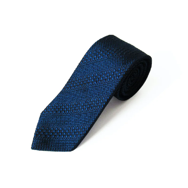 high-end silk necktie sets for wedding celebrations-Tango Jacquard Thailand Tie (Navy)