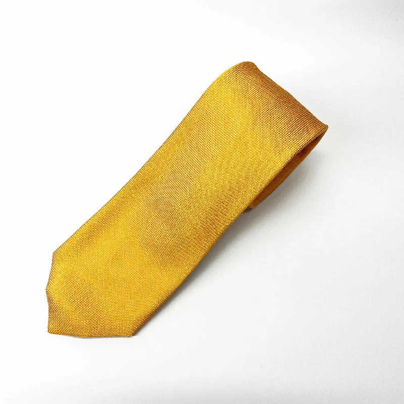 stylish silk necktie colors for business wear-Yellow Texture Silk Tie