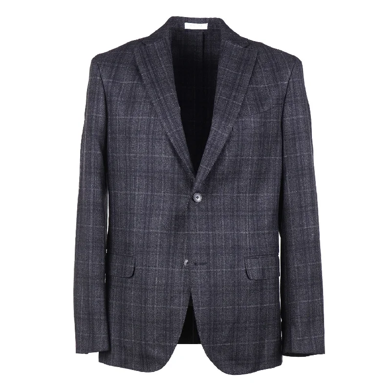 Men's tailored tuxedo jacket for business meeting -Boglioli Plaid Wool 'K Jacket' Suit