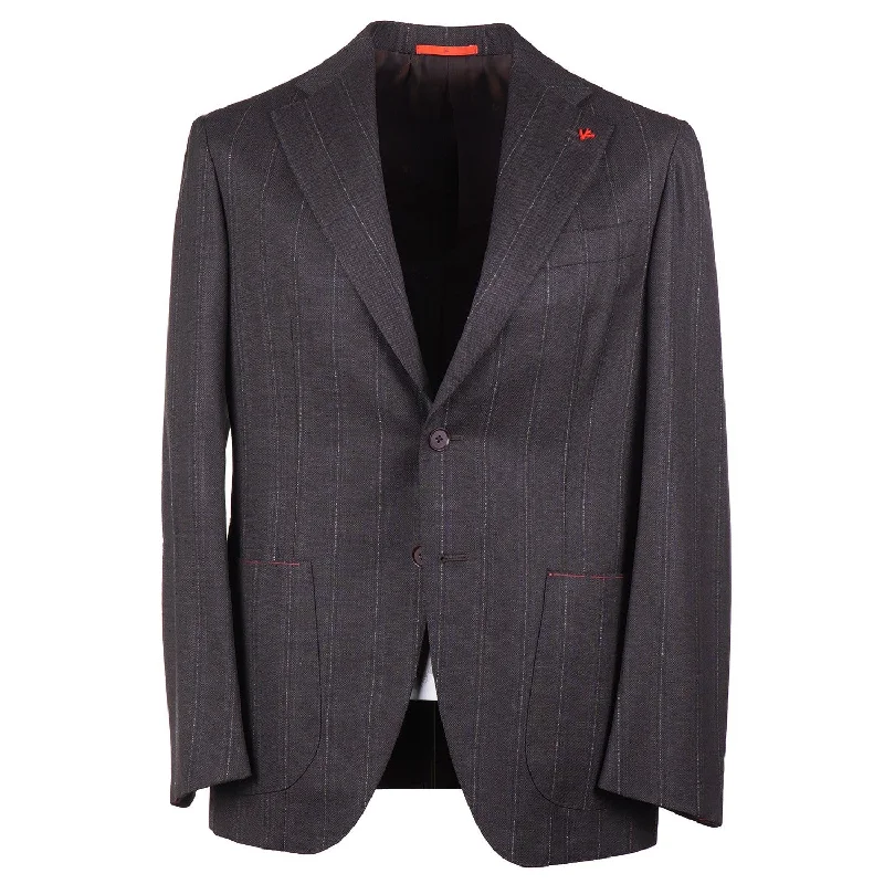 Men's slim fit tuxedo jacket for office gala -Isaia Classic-Fit 140s Wool Suit