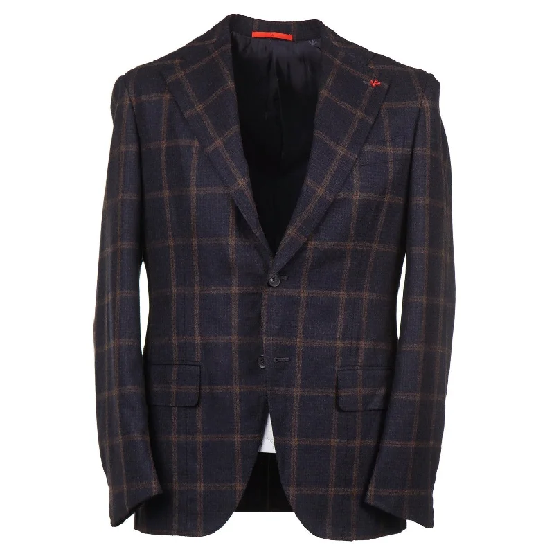 Men's luxury grey tuxedo jacket for office event -Isaia 'Marechiaro' Soft Flannel Wool Suit