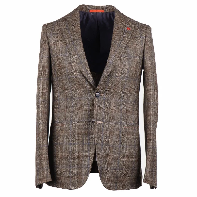 Men's slim fit tuxedo jacket for formal office dinner -Isaia Slim-Fit Soft Flannel Wool Suit