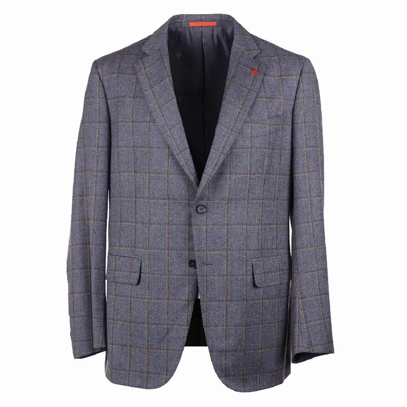 Men's modern tuxedo jacket for business wedding -Isaia Slim-Fit Wool-Cashmere Suit