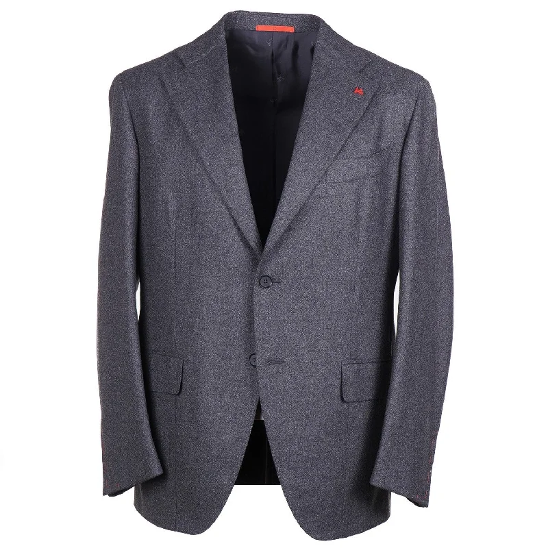 Men's tailored tuxedo for corporate wedding party -Isaia Soft Micro Boucle Wool Suit