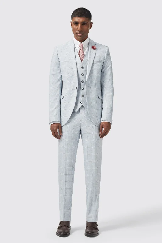 Men's slim fit tuxedo for special business event -Richmond Light Blue Suit