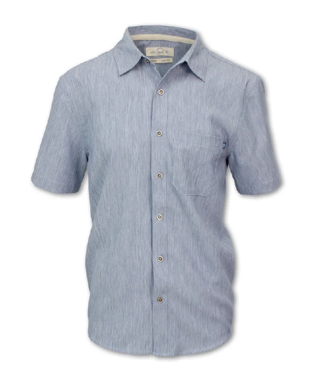 Men’s modern plaid shirt for office casual wear -SHORT SLEEVED QUICK DRY SLUB SHIRT