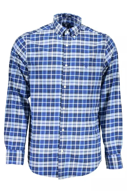 Men’s short sleeve plaid shirt for office lunch -Gant Classic  Cotton Long Sleeve Men's Shirt