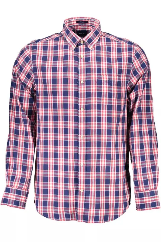 Men’s formal checkered button-up shirt for office -Gant Classic  Cotton Long Sleeve Men's Shirt