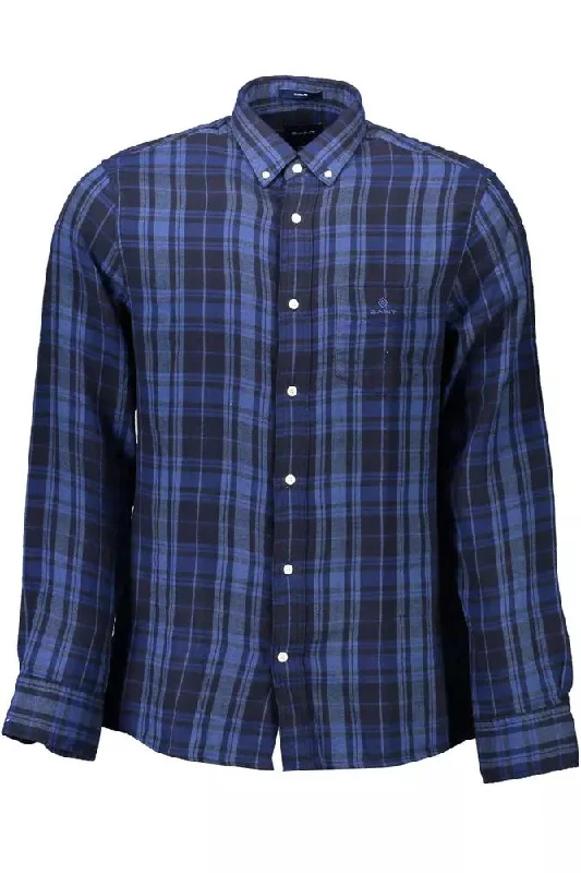 Men’s office plaid button-down shirt for meetings -Gant Elegant  Button-Down Cotton Men's Shirt