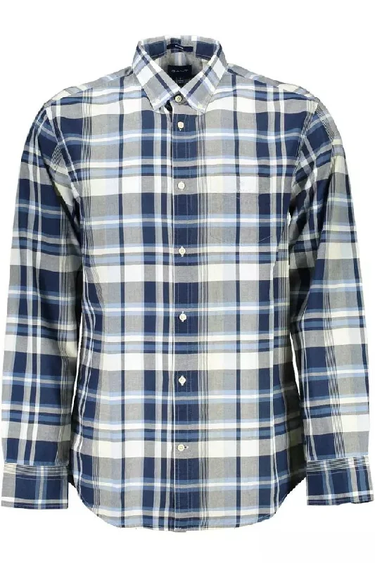 Men’s short sleeve plaid shirt for professional wear -Gant Elegant  Cotton Long Sleeve Men's Shirt