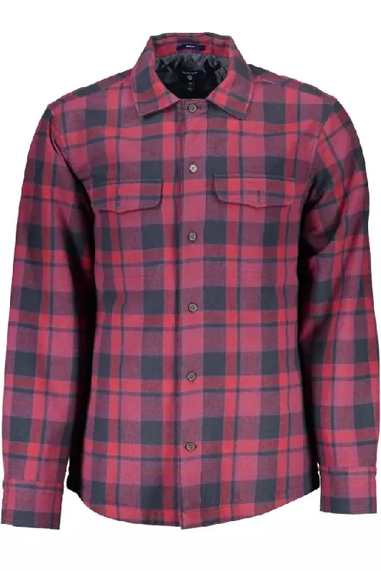 Men’s business-ready plaid shirt for casual meetings -Gant Elegant  Cotton Long-Sleeve Men's Shirt