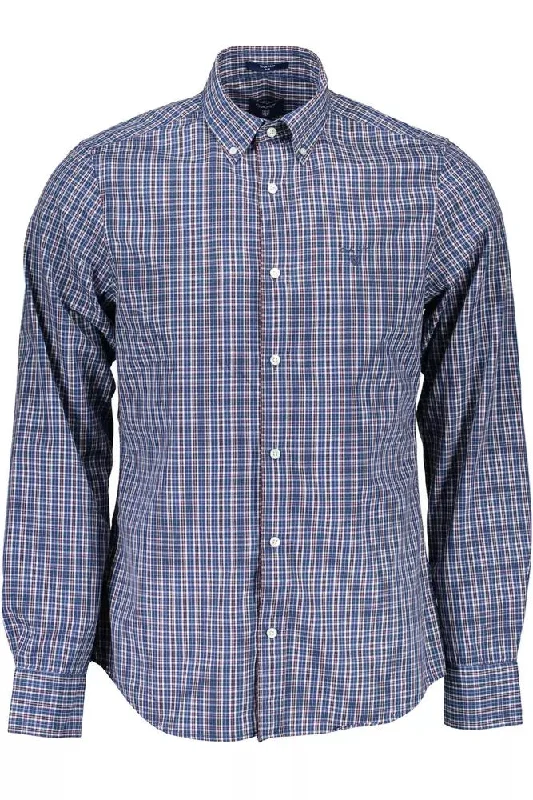 Men’s office-ready plaid shirt with slim fit -Gant Elegant Slim Fit Long Sleeve Button-Down Men's Shirt