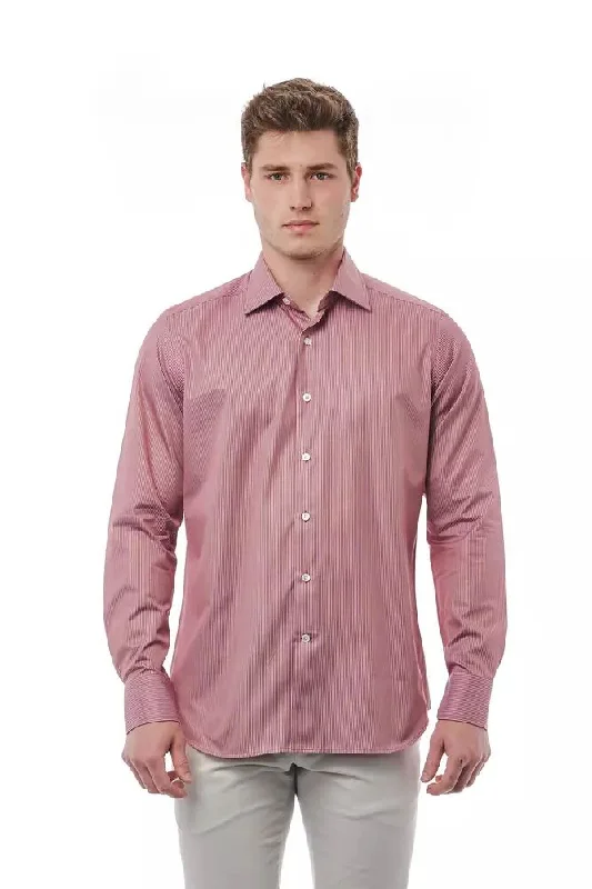 Men’s business casual plaid shirt with slim fit -Bagutta  Cotton Men's Shirt