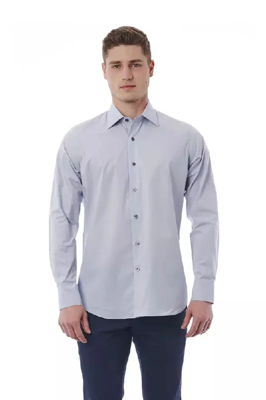 Men’s modern plaid shirt for office casual wear -Bagutta  Cotton Men's Shirt