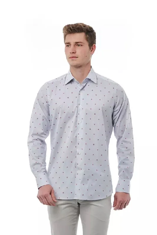 Men’s trendy checkered button-up shirt -Bagutta multi Cotton Men's Shirt