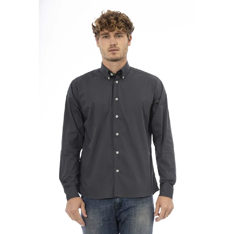 Men’s trendy plaid shirt for office wear -Baldinini Trend  Cotton Men's Shirt