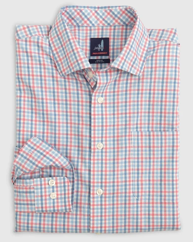 Men’s trendy checkered button-up shirt -Cary Prep Performance Button Up Shirt In Confetti