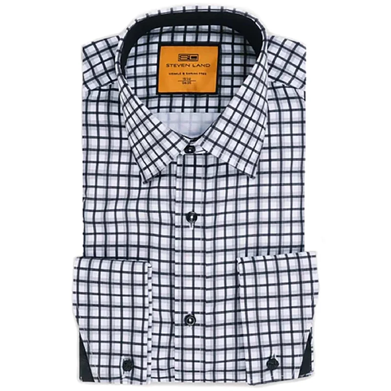 Men’s plaid dress shirt for business events -Steven land Dress Shirt - Dm285