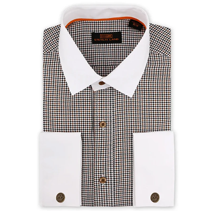 Men’s soft cotton business plaid shirt -Steven Land | Executive Shirt/Ds2235