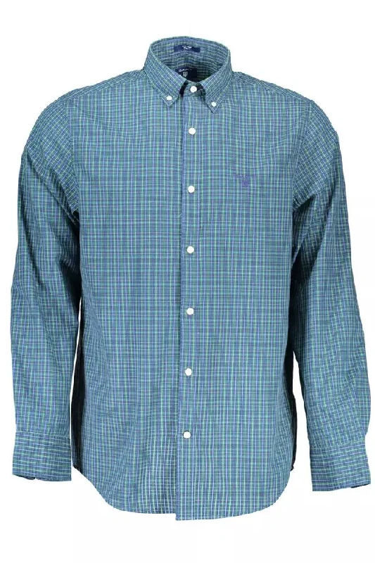 Men’s slim-fit plaid dress shirt for office use -Gant Elegant  Long Sleeve Cotton Blend Men's Shirt