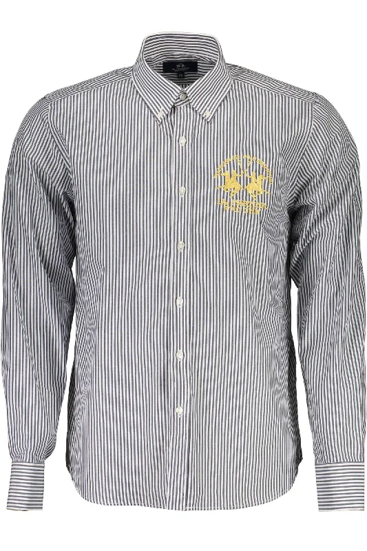 Men’s comfortable plaid shirt for office parties -La Martina Elegant  Cotton Long Sleeve Men's Shirt