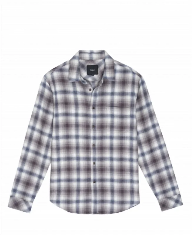 Men’s formal checkered button-up shirt for office -Mens Lennox Shirt In Shadow