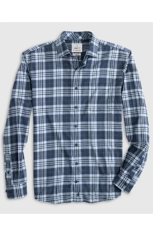 Men’s classic plaid shirt for business workwear -Men's Tomkins Hangin'-Out Button Up Shirt In Wake