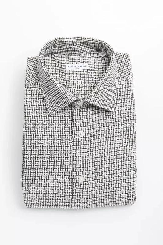 Men’s trendy plaid shirt for casual office use -Robert Friedman  Cotton Men's Shirt