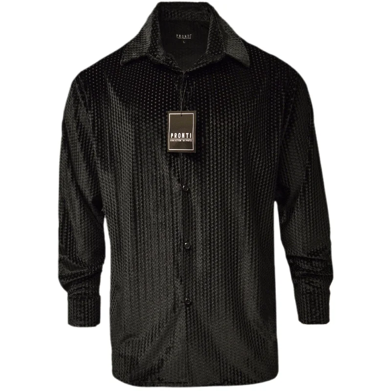 Men’s business plaid shirt with spread collar -PRONTI SPORT RELAX FIT SHIRT/S6838